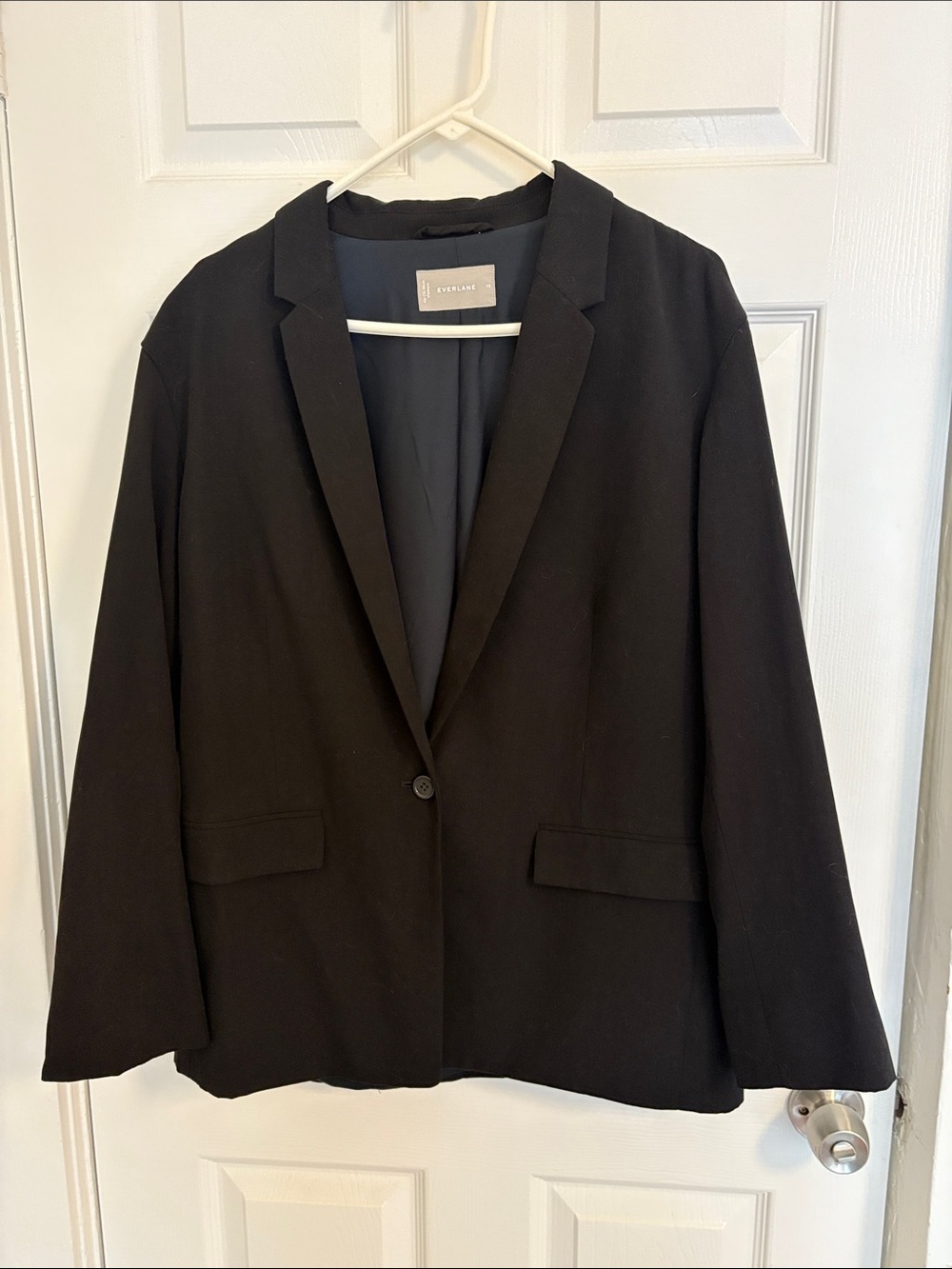 Everlane Black Single-Button Blazer Jacket